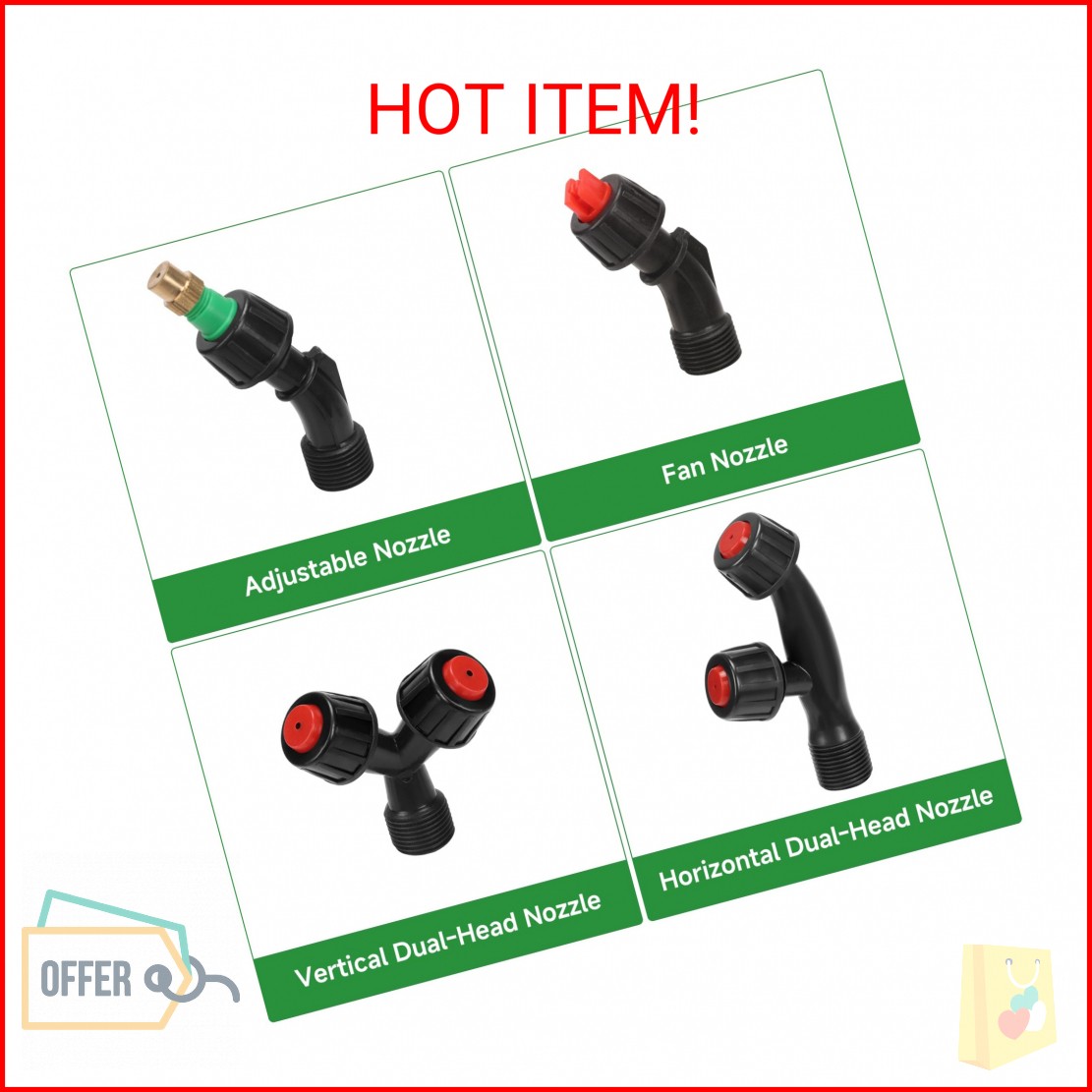 Acid Resistant Sprayer Wand with 4 Types of Nozzles, Pump Sprayer Wand Replaceme gallery