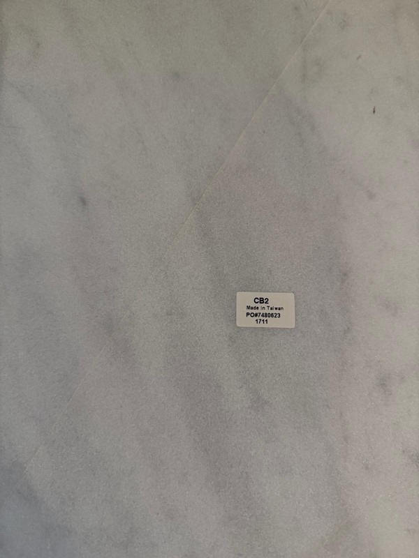 CB2 Low Marble Coffee Table 33*12 In gallery