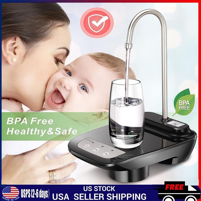 5 Gallon Water Bottle Switch Pump Electric Automatic Universal Jug Dispenser USB gallery