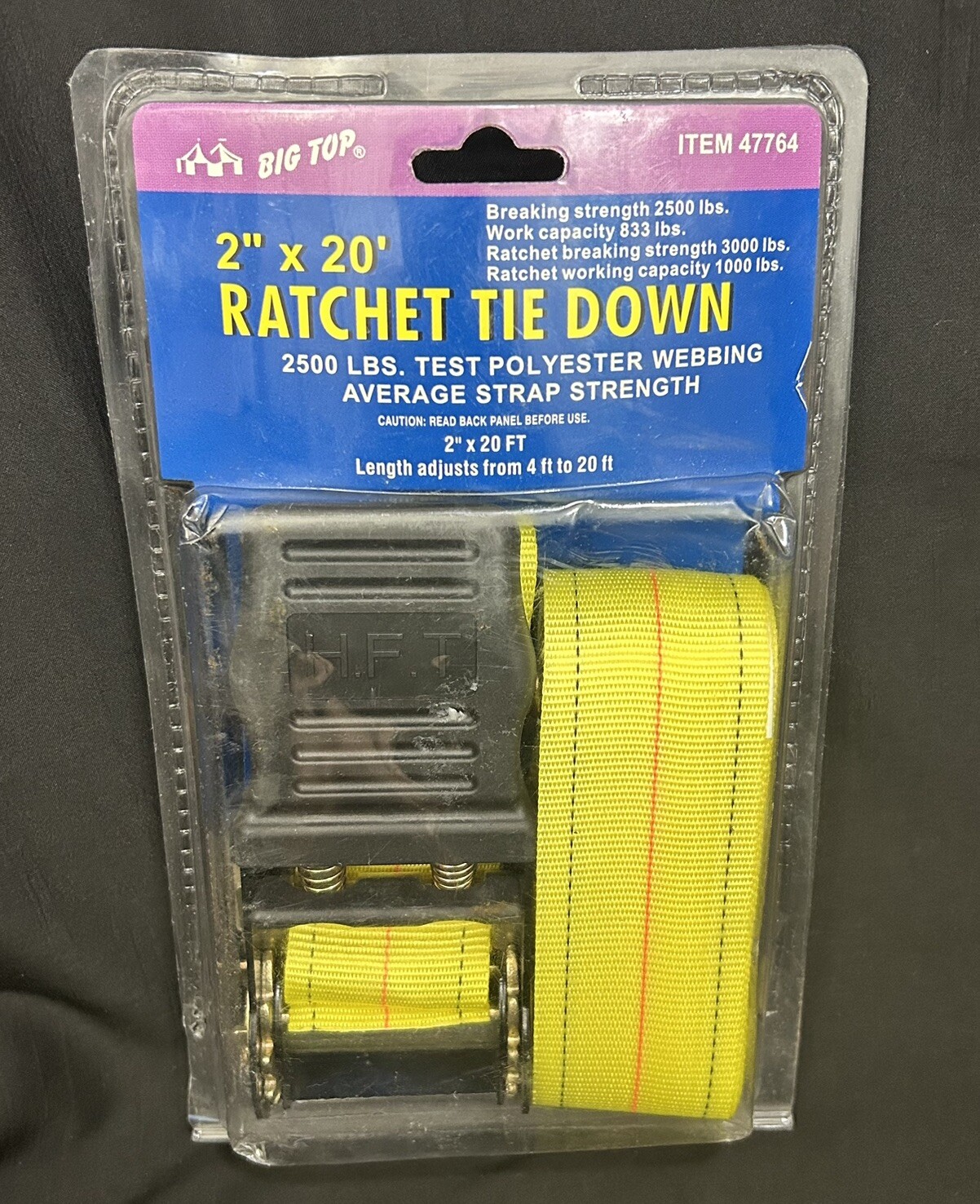 20 Foot X 2 Inch Ratchet Tie Down Strap Vinyl Coated Hook 2500 LBS Heavy Duty gallery
