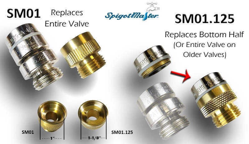SpigotMaster SM01.125 ~Converts Arrowhead PK1360 Anti-Siphon Valve 2 Garden Hose gallery