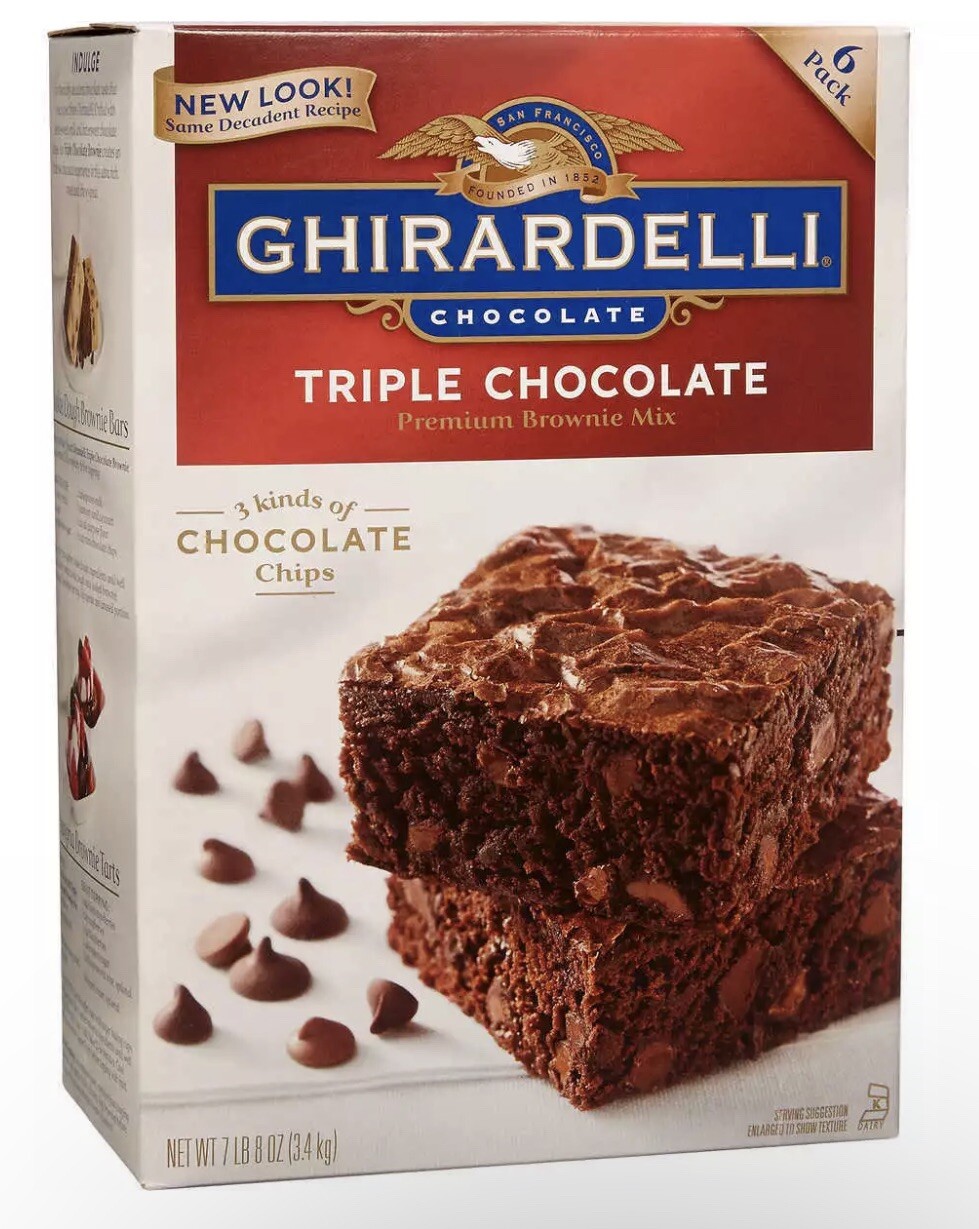 New Ghirardelli Triple Chocolate Premium Brownie Mix - 6 Pack Bulk Mix, 7.5 lb gallery