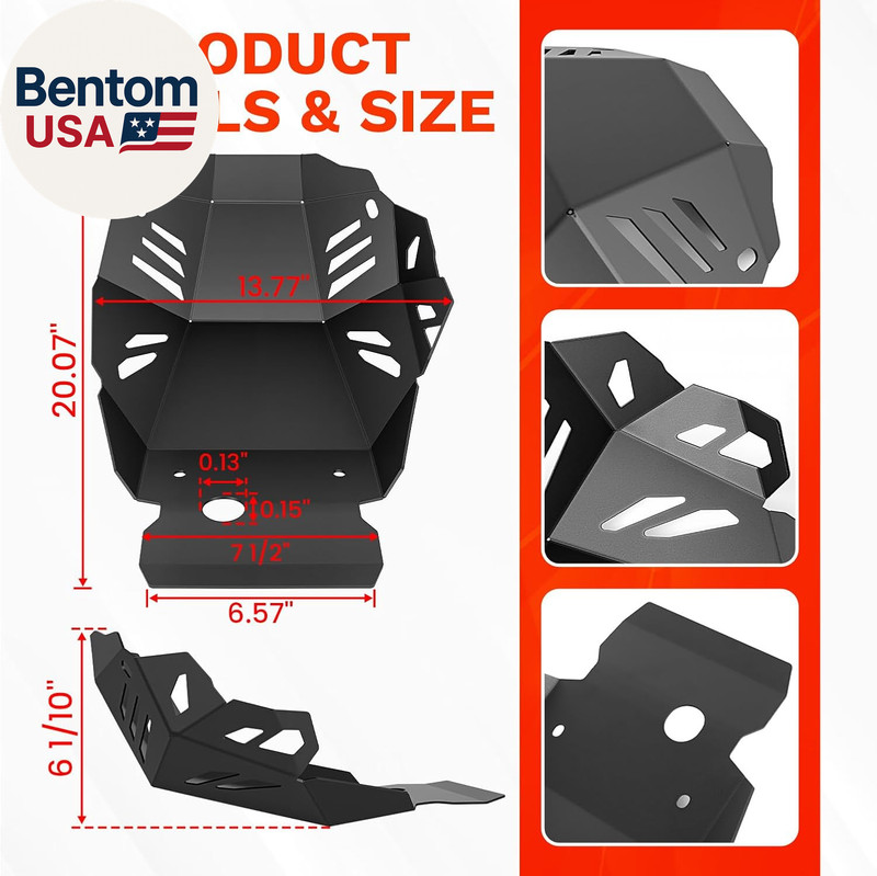 Engine Guard Skid Plate Protector for KLR650 2008-2026, 4 MM Thick Belly Pan Eng gallery