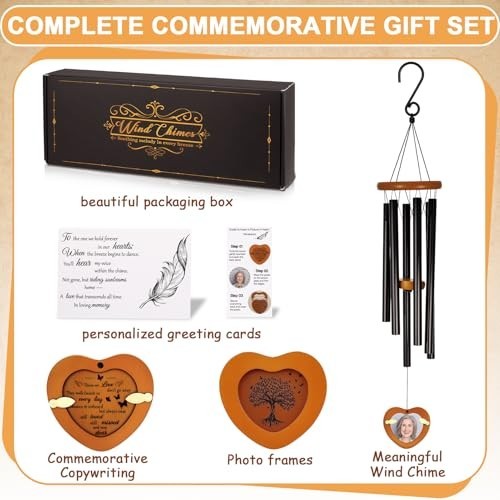 32 Inch Personalized Memorial Wind Chimes Sympathy Gifts for Loss of Loved One gallery