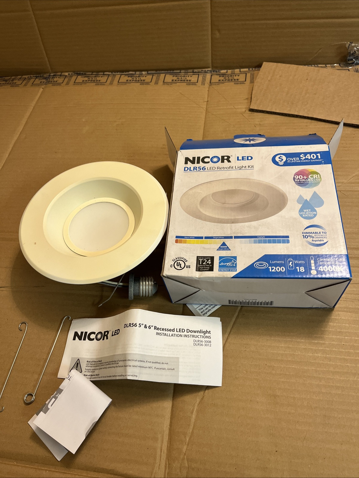 DLR56 (v5) 5in/6in Recessed LED Downlight, White Baffle gallery
