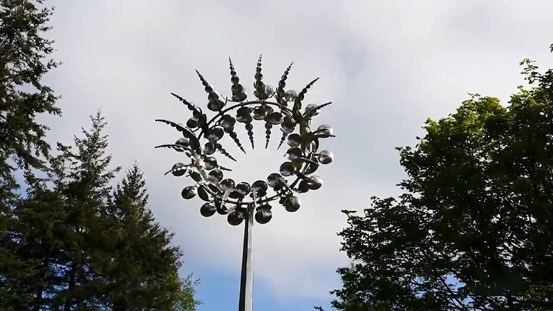 Wind Powered Kinetic Sculpture Unique And Magical Metal Windmill Spinner Garden gallery