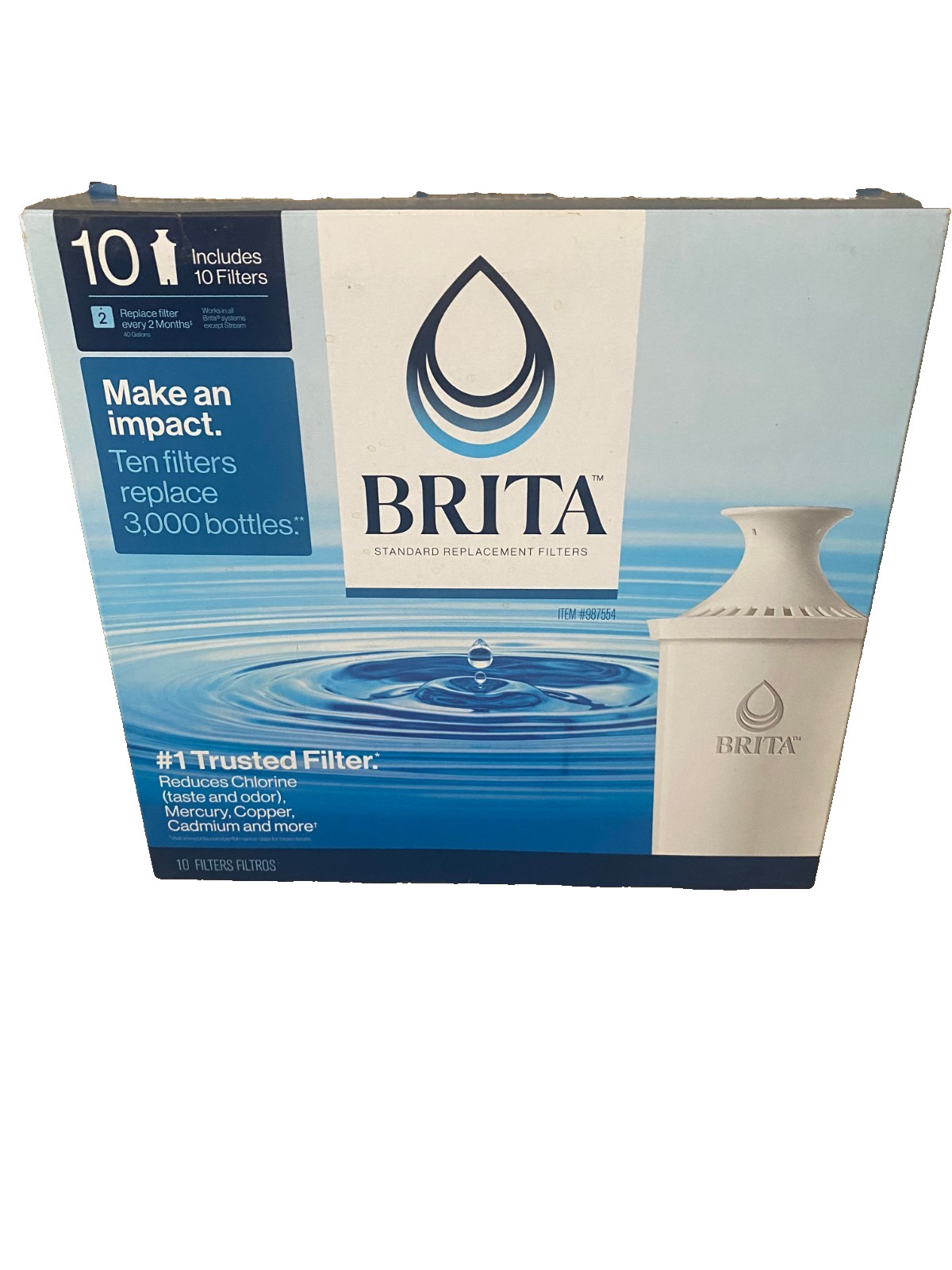 Brita Standard Replacement Filters 10 Pack OB03 Water Pitcher System Value Pack gallery