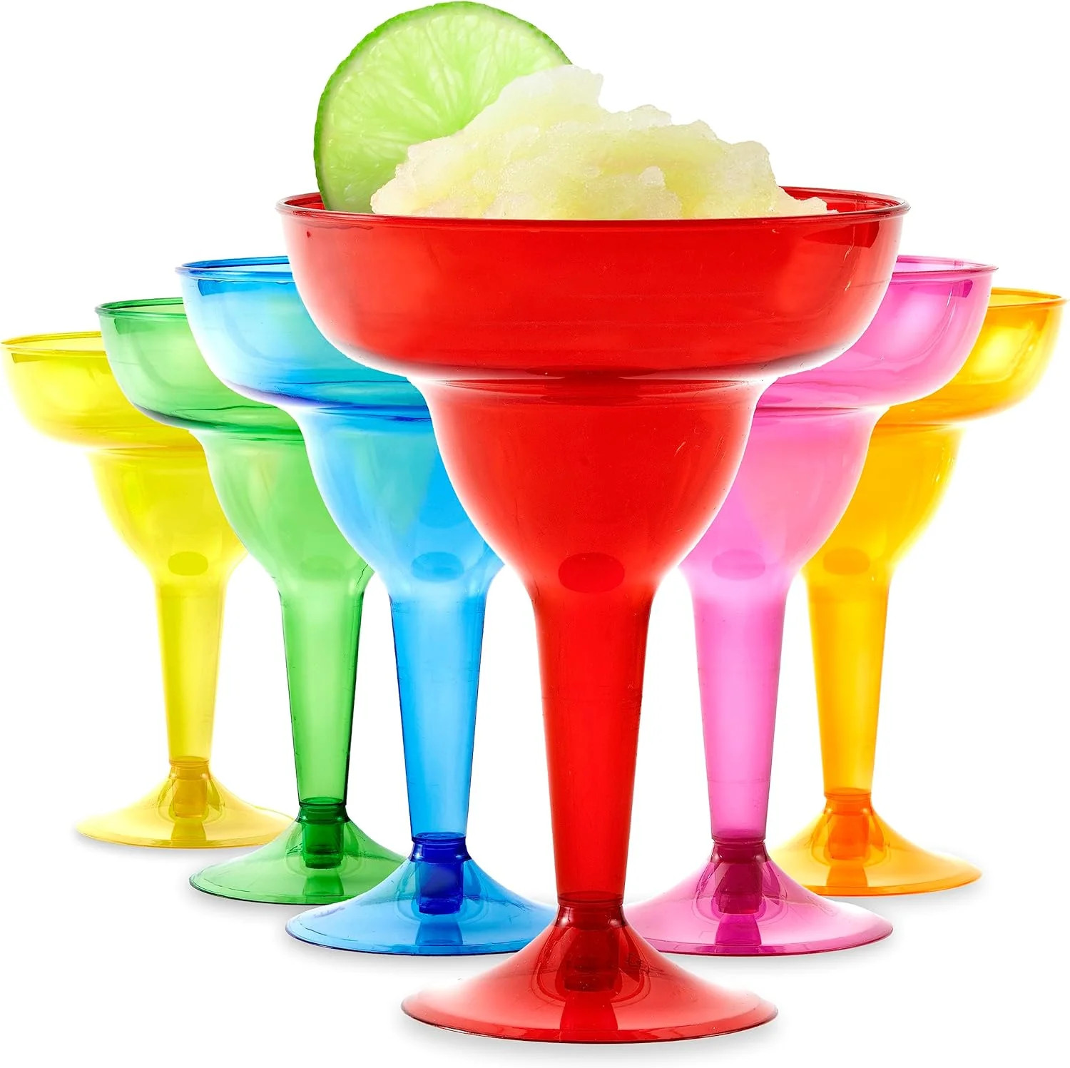 Stock Your Home Multicolor Plastic Margarita Glasses Disposable (Set of 48) Deco gallery