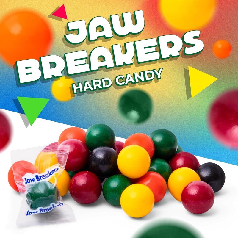 Jawbreakers Mini Hard Candy Fruit Flavored Assortment, Individually Wrapped (... gallery