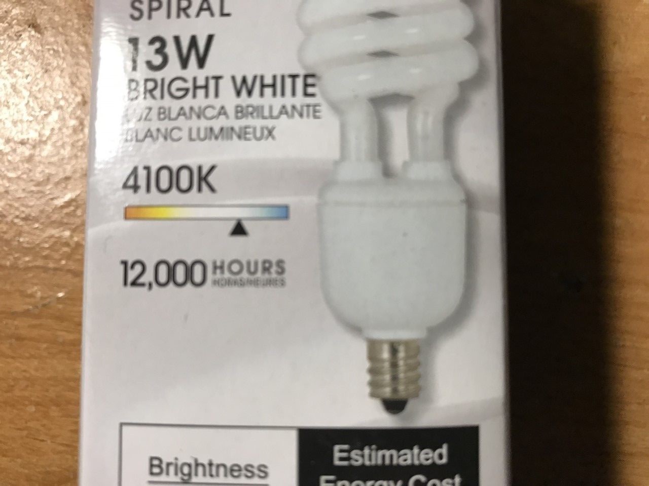4 Pack TCP Candelabra CFL Bulbs, Bright White and 750 Lumens, 4100K gallery