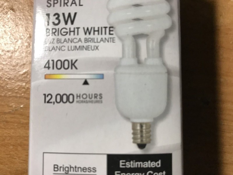 4 Pack TCP Candelabra CFL Bulbs, Bright White and 750 Lumens, 4100K gallery