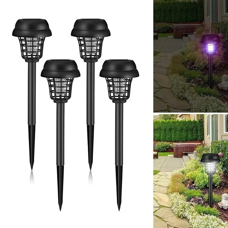 4x Solar Powered Bug Zapper Lights Outdoor Mosquito & Insect Killer Trap Waterpr gallery