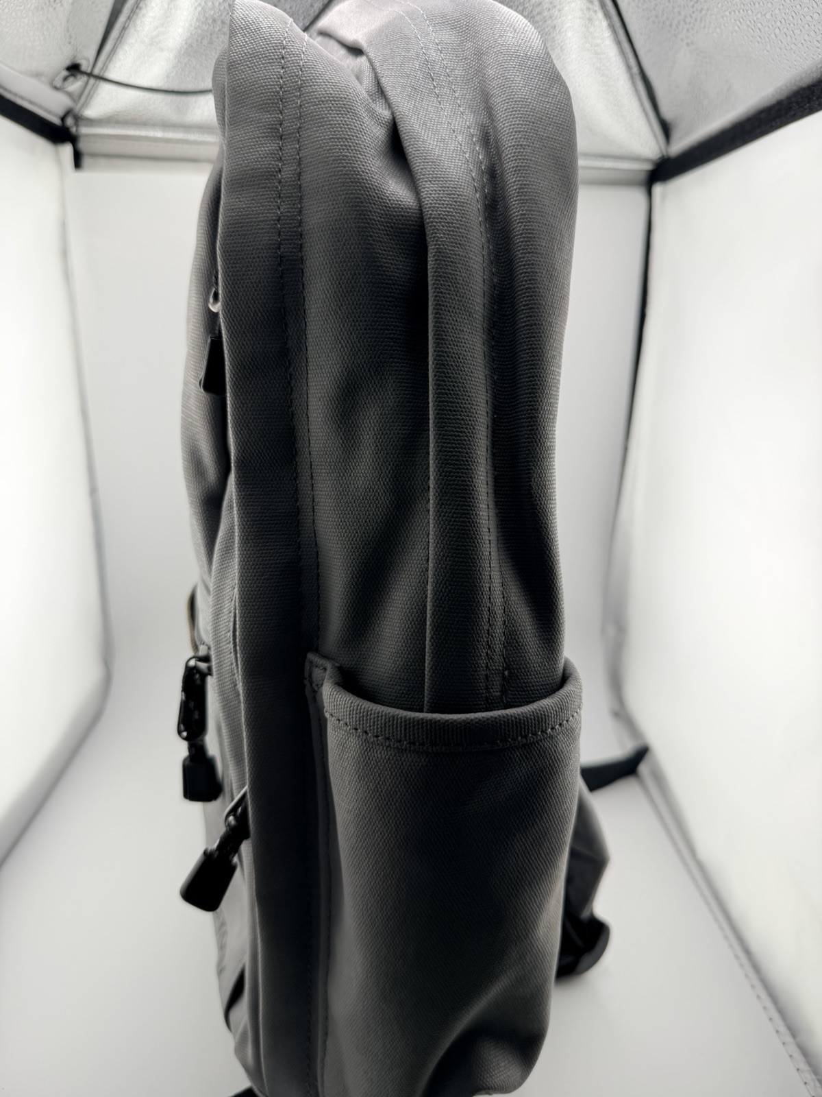 State Brand Grey Backpack Medium Sized With Synchrony Logo On Front 4