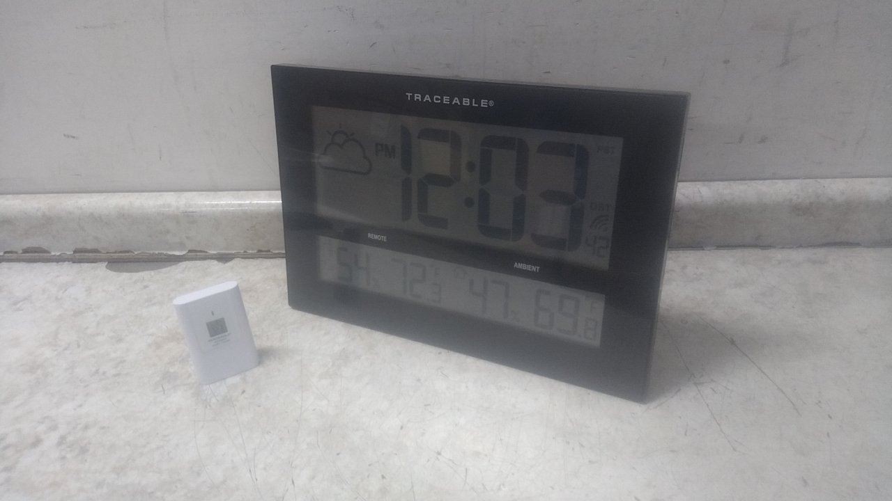 Traceable 1087 16-1/2 In Overall W 6 Digit Battery Powered Digital Clock (BW) gallery