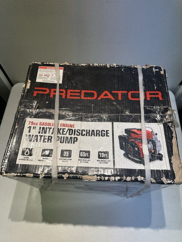 Predator 1 in. 79cc Gasoline Engine Clear Water Pump 35GPM Drain Pool Irrigation gallery