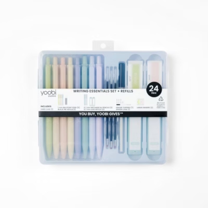Evolve 24pc Writing Set with Ballpoint Pens and Mechanical Pencils