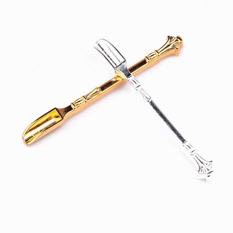 2 Piece Mini Metal Spoon Powder Scoop Mini Shovel Gold Or Silver Color gallery