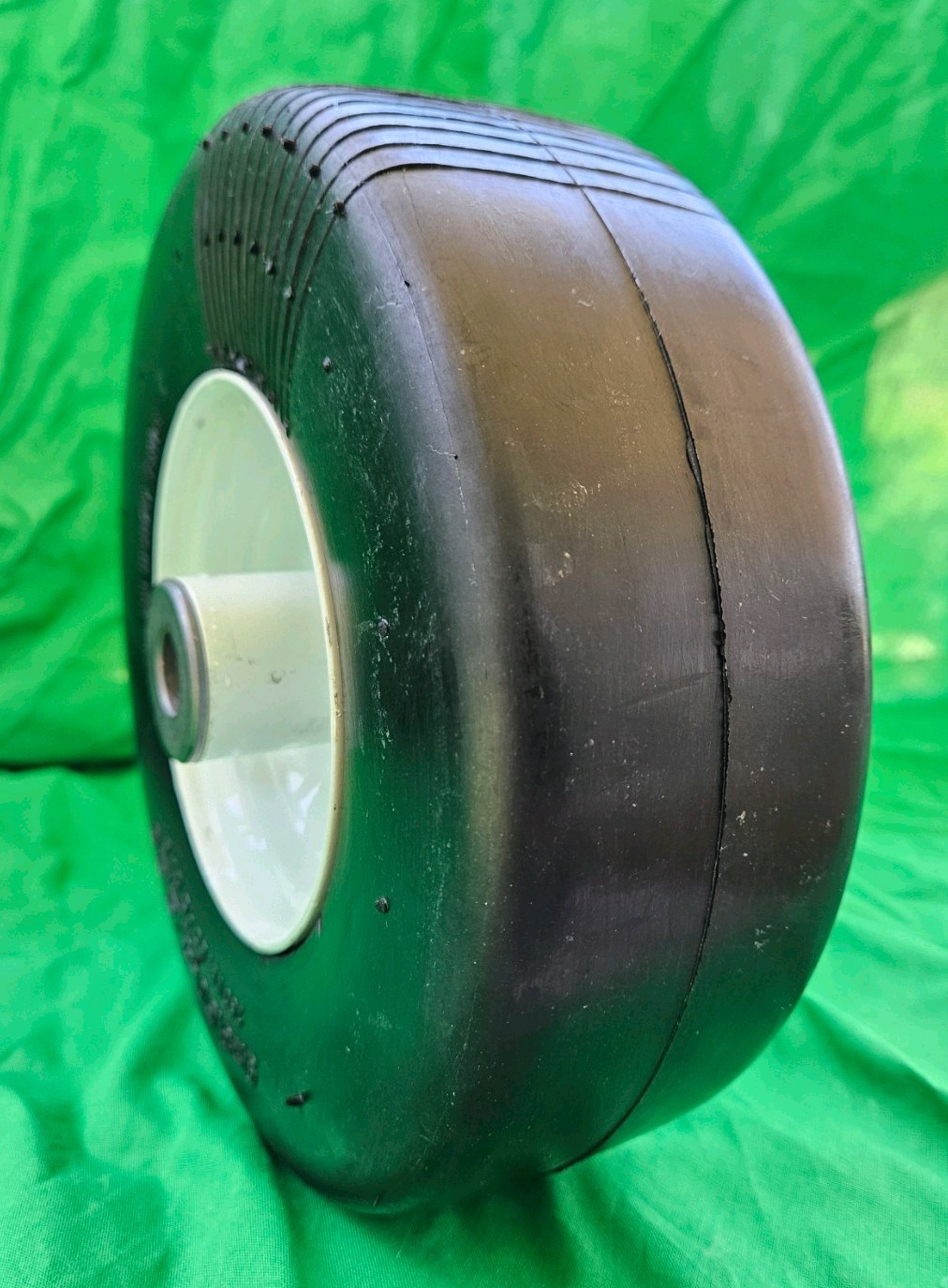 9x3.50-4 One Flat Free Utility Tire Wheel Assembly 2.25" Offset Hub Solid gallery