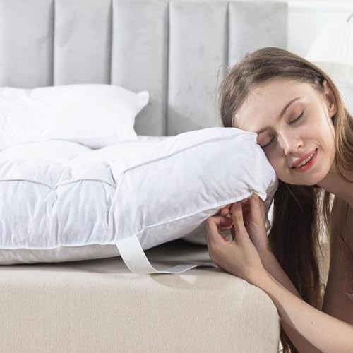 5 Inch Feather Bed Mattress Topper,Duck Feather Memory Foam King White/5in gallery