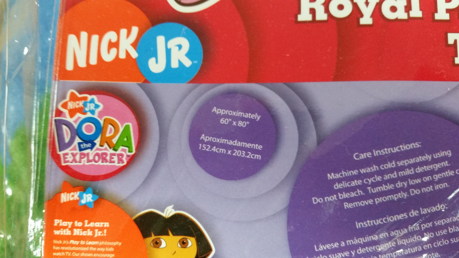 BRAND NEW OFFICIAL NICKELODEON DORA THE EXPLORER TWIN SIZE ACRYLIC 60X80 BLANKET gallery