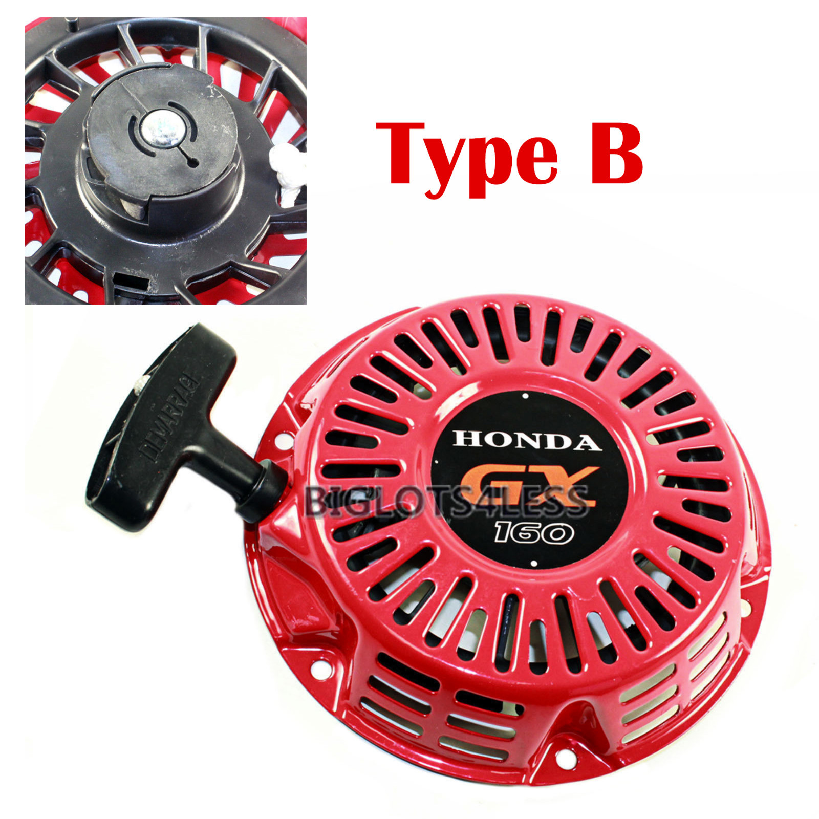 PULL START STARTER RECOIL TYPE B FOR HONDA GX120 GX160 GX200 5.5 6.5HP GENERATOR gallery