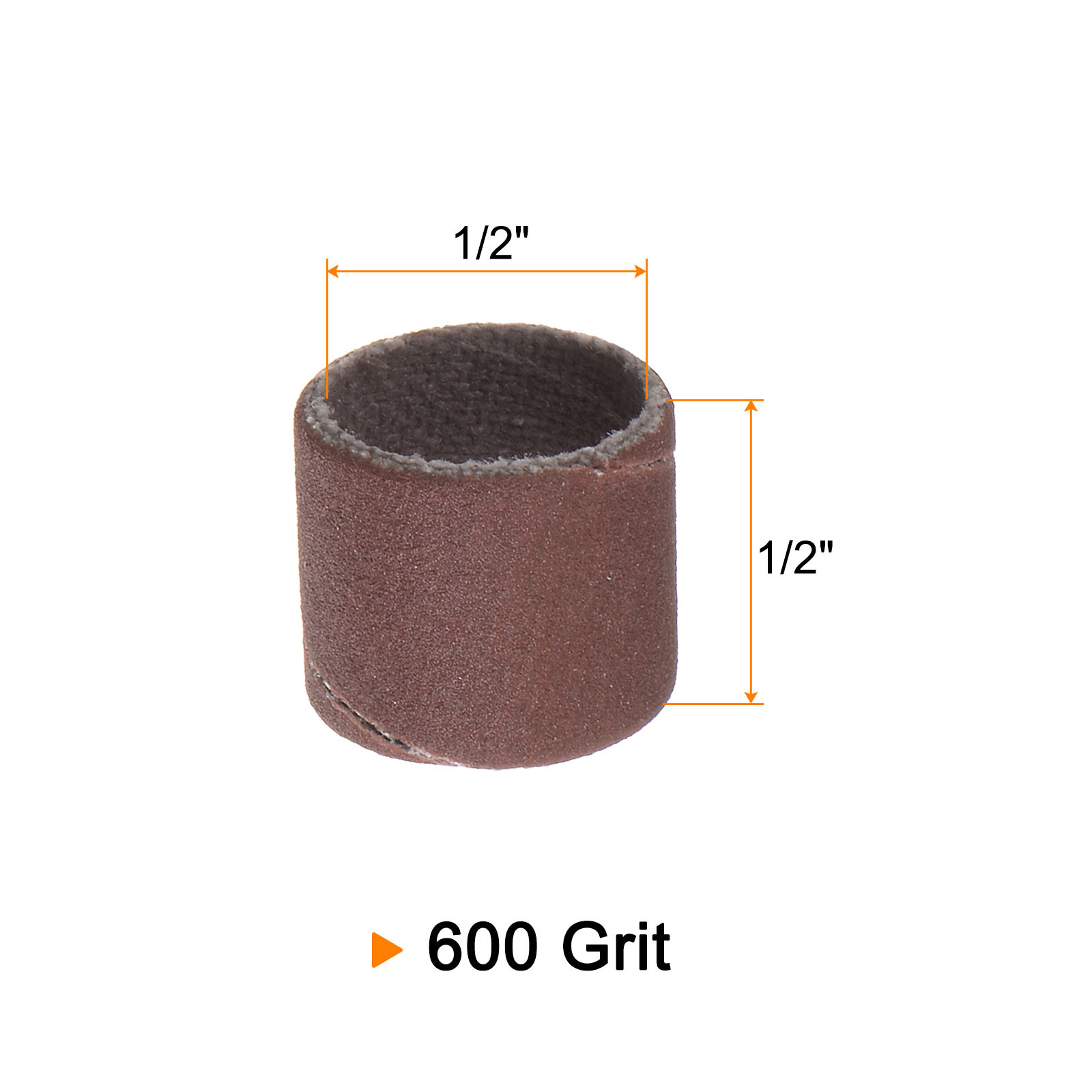 100pcs Sanding Drums 1/2 Inch Mini Sanding Sleeves 600 Grit Sanding Bands gallery