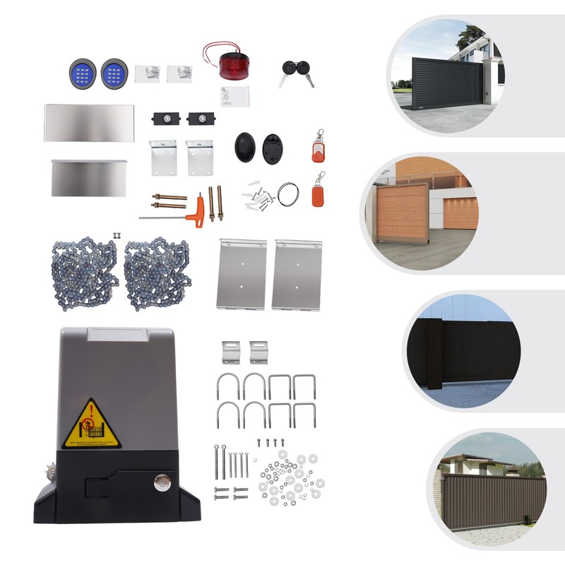 2500lbs Electric Automatic Sliding Gate Opener Motor Keypad+2 Remote Control gallery