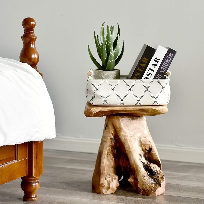 Natural Cedar Stump Stool 14" End Table Live Edge Side Table Plant Stand gallery