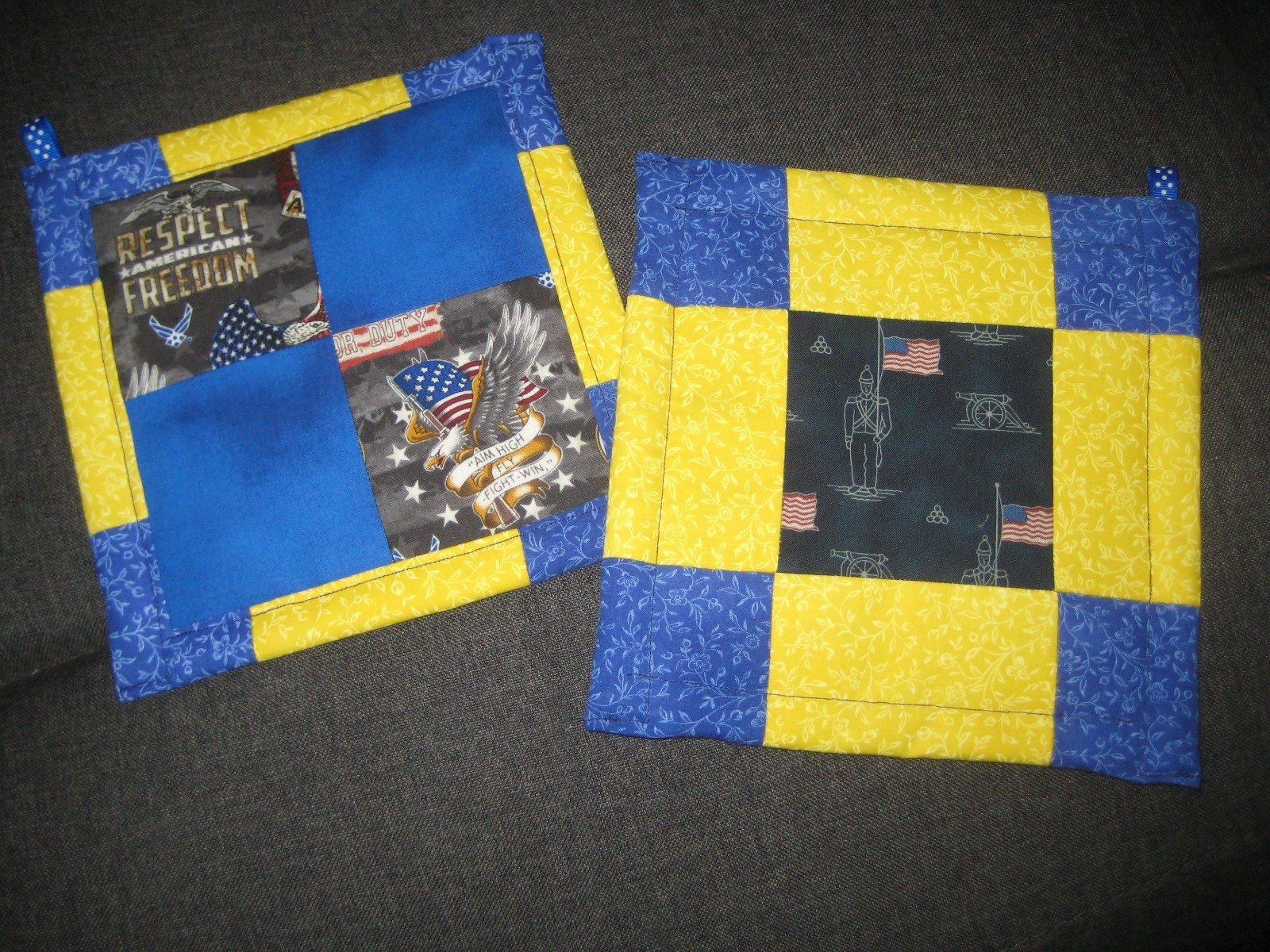 America 250 Air Force w/pieced backing Handmade Kitchen Potholder Set of 2 gallery
