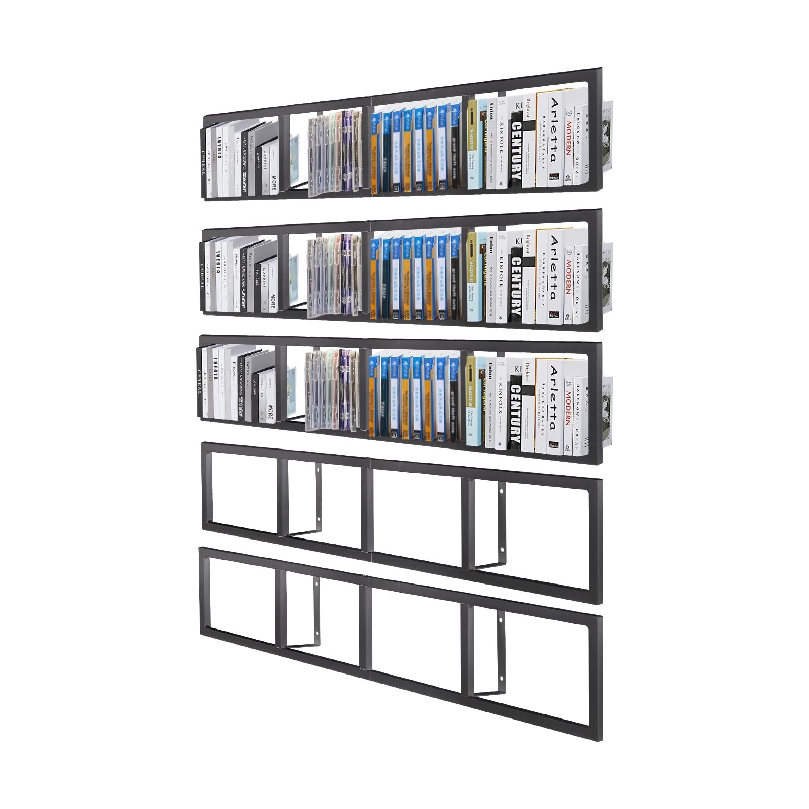 5PCs 34 In Video Game Rack Media Storage Shelves for Wall, CD DVD Storage Shelf gallery
