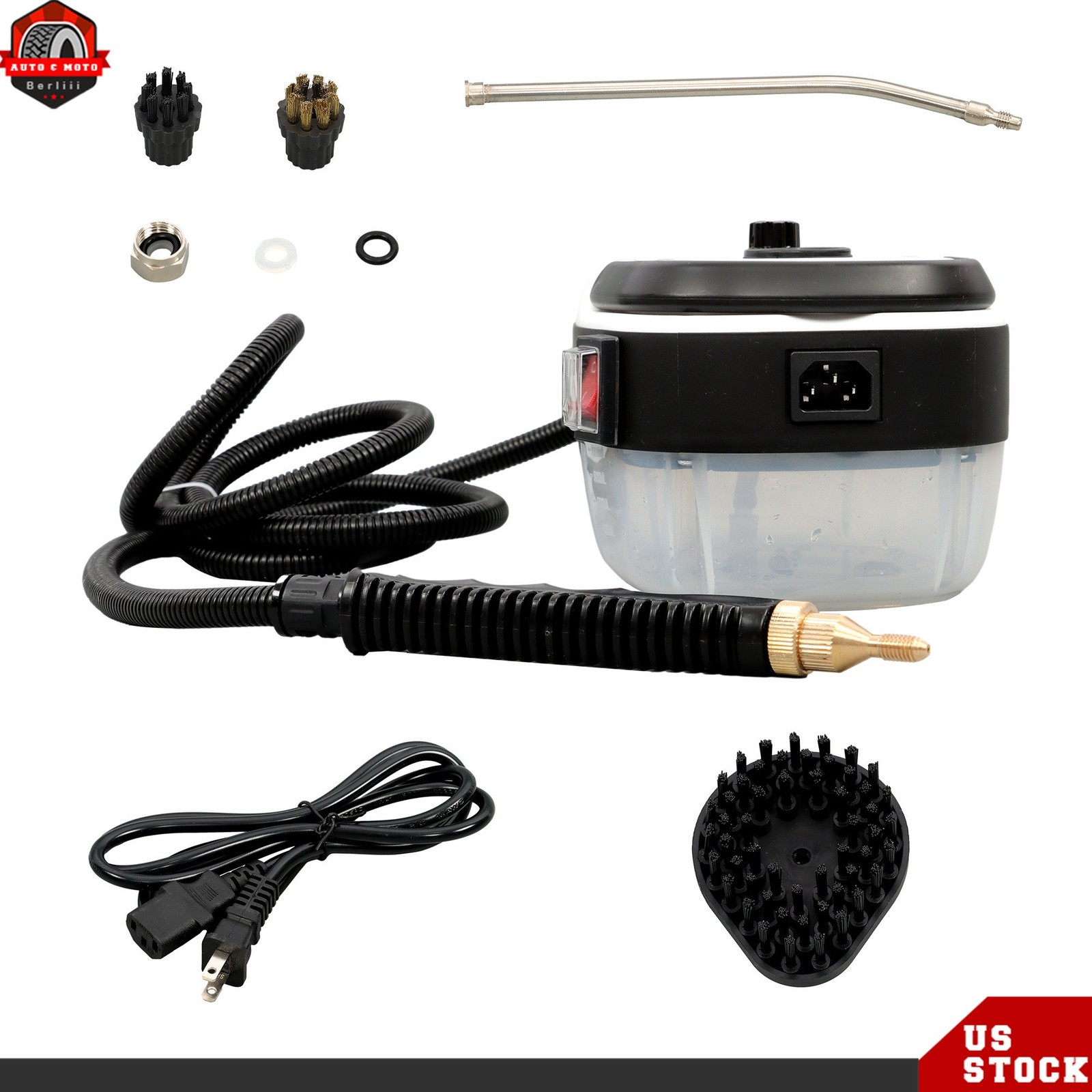 2500W 110V 1000ml Handheld High Temperature Pressurized Steam Cleaning (White) gallery