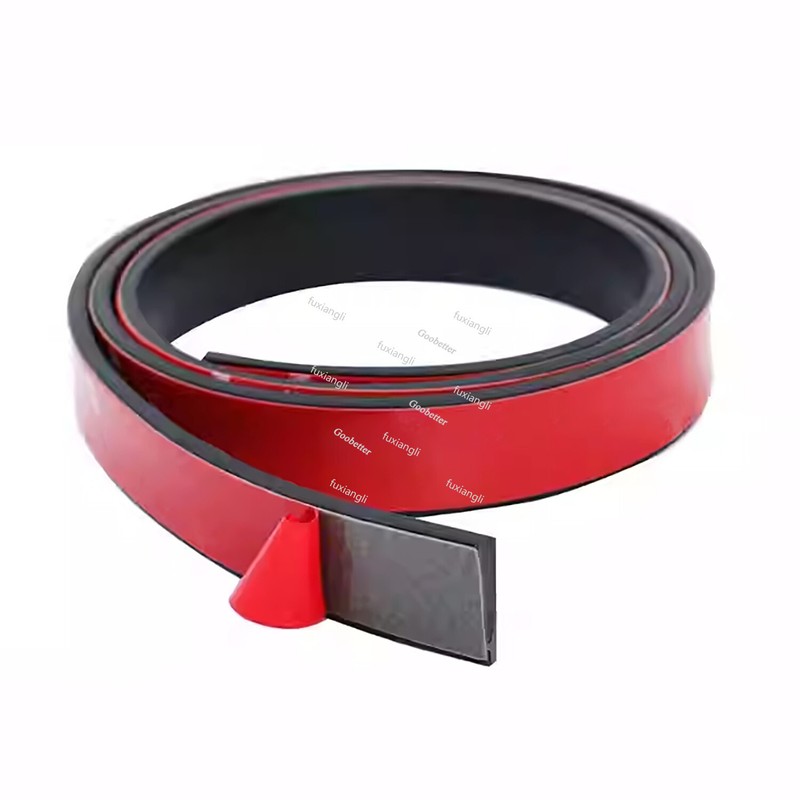 Self-Adhesive Backed Solid Nitrile Rubber Strip Black NBR Doors Seals Gasket gallery