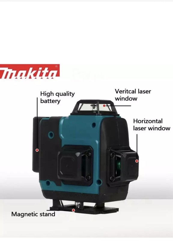 Green Laser Level, Wall-Mounted, High-Precision Horizontal Vertical, 16-Line 360 gallery