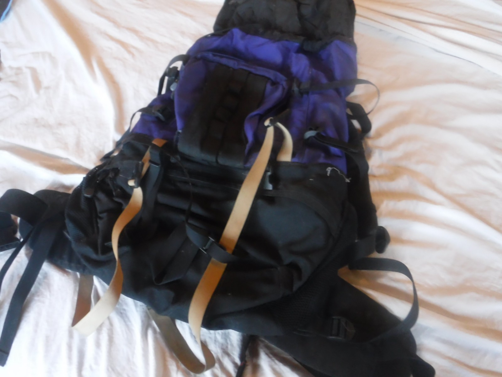 EMS Black And Blue Hiking Back Pack Pre Owned