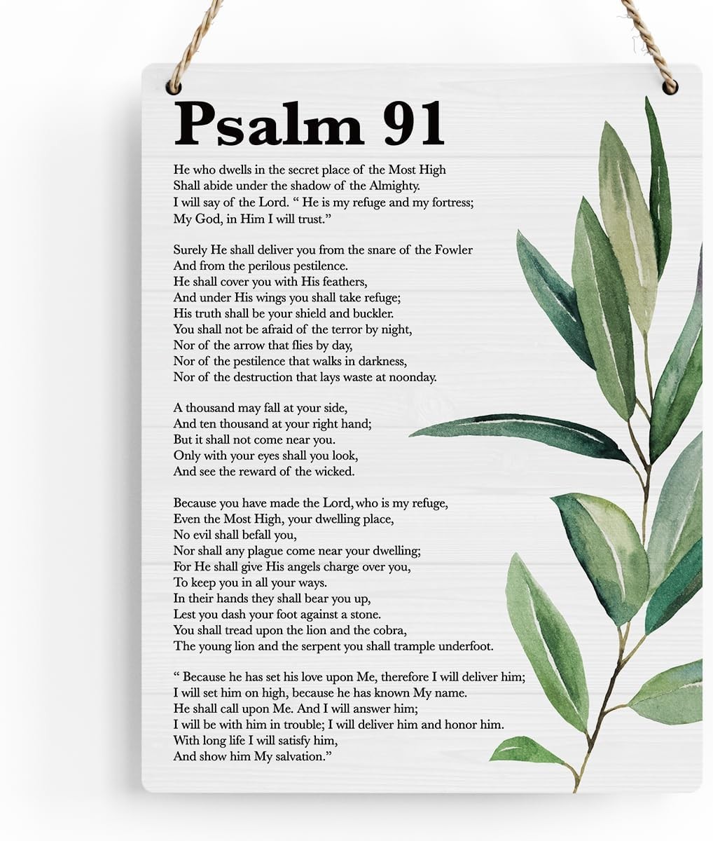 Inspirational Scripture Wall Art Bible Verses Psalm 91 Decor psalm 91 gallery