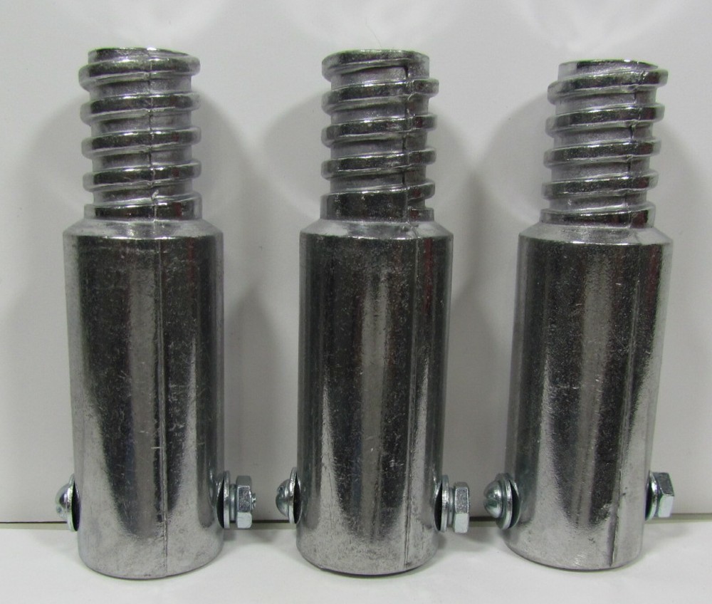 3pc Metal Threaded Tips For 3/4" (.75") Wood Poles. (Buy 3 Get 1 Free) Z