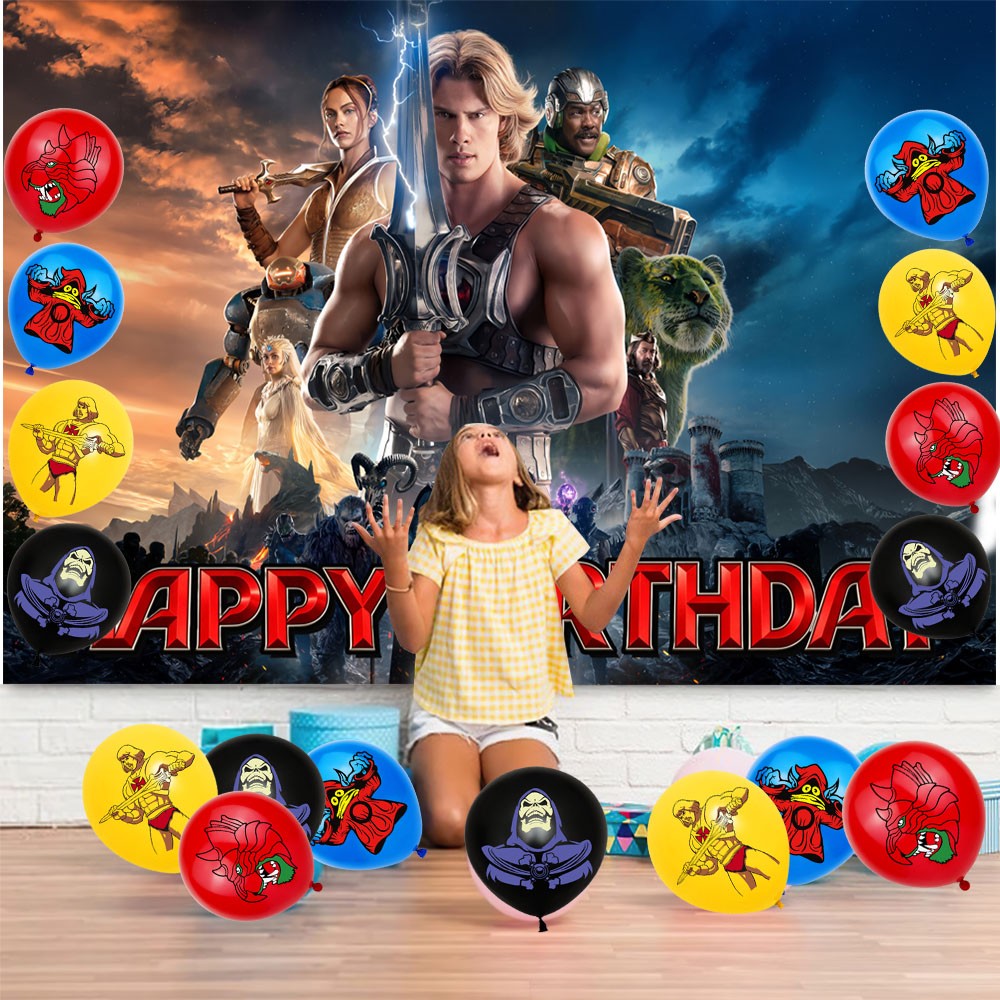 He-Man Party Supplies Set Balloons Cake Toppers Banner Birthday Decor gallery