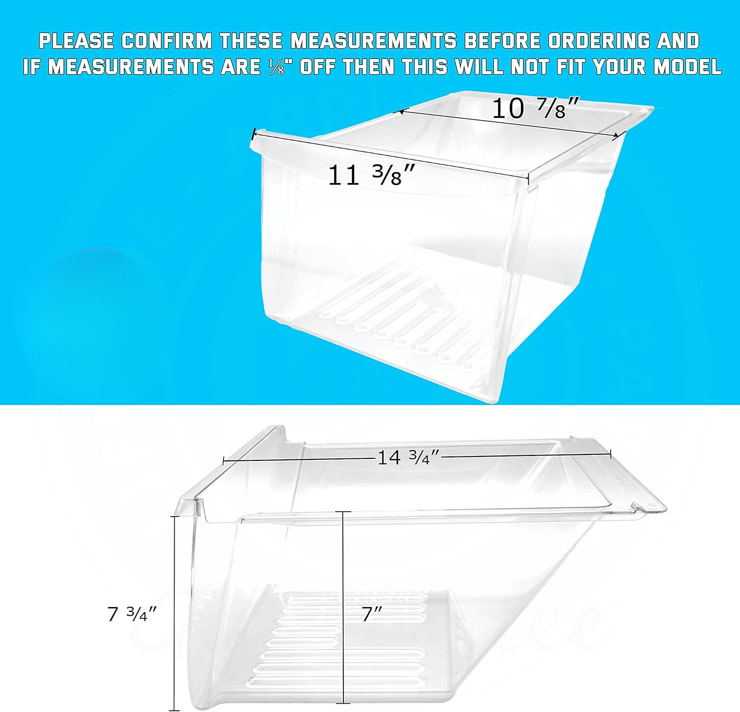 Crisper Drawer Compatible with Frigidaire Refrigerator 240364507 240364503 gallery