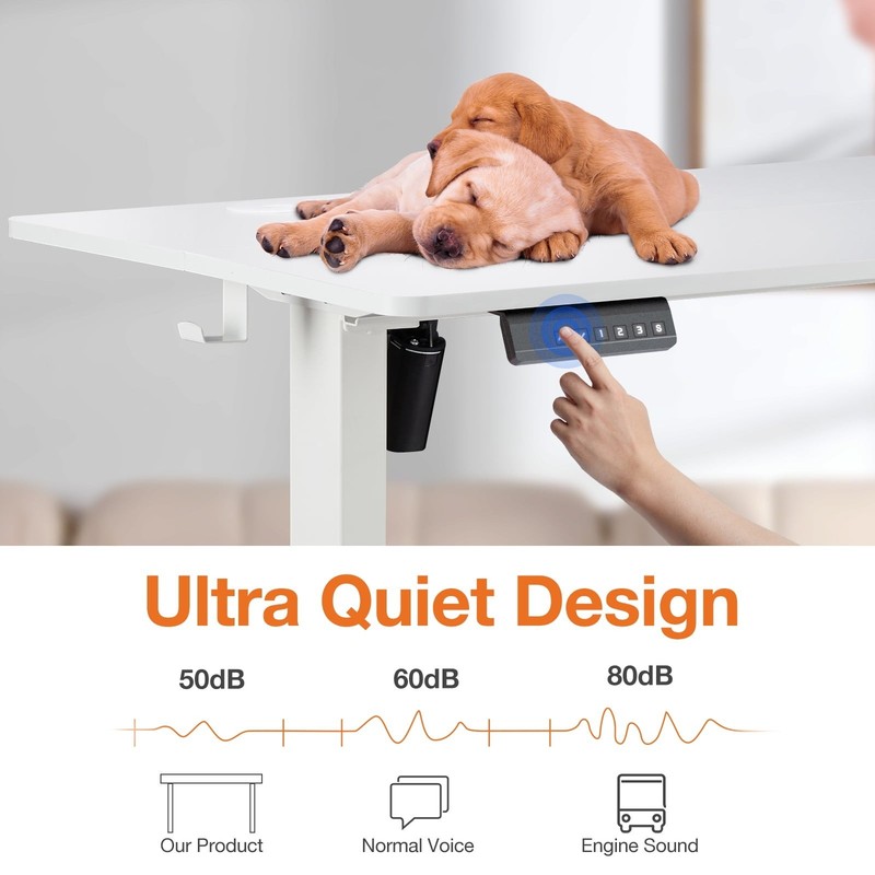 CONCETTA Electric Height Adjustable Sit Stand Desk 40x24 White FREESHIP gallery