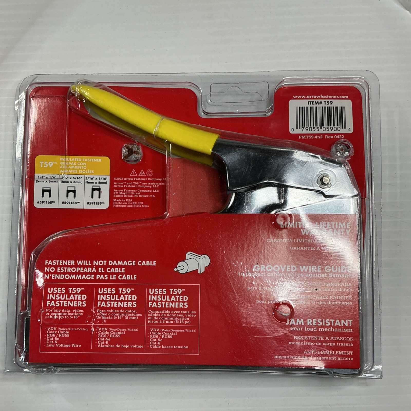 Arrow T 59 Professional Cable / Wire Staple Gun -- New in Package, Made in USA gallery