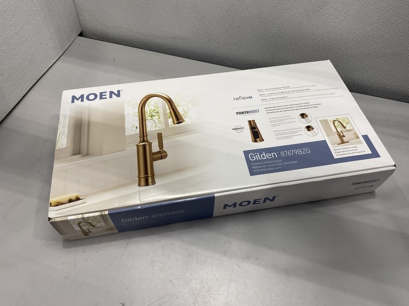 Moen Gilden High Arc Pulldown Kitchen Faucet Bronzed Gold BZG - 87679BZG gallery