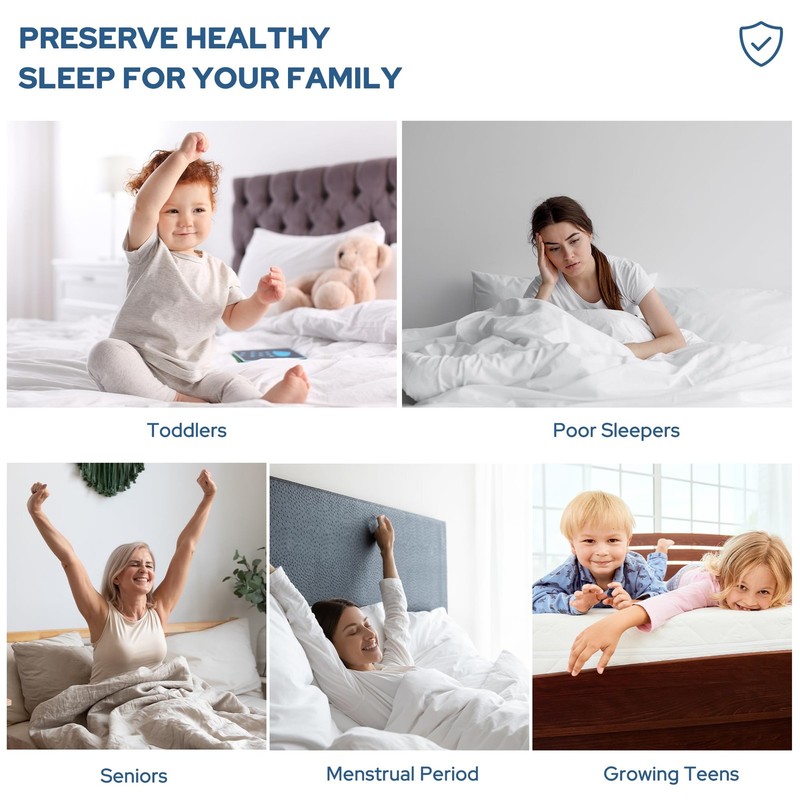 BEDLORE Waterproof Mattress Protector, Noiseless King Size Mattress Pad with gallery