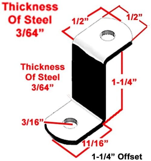 1.25" Canvas Offset Clips Extra Heavy Duty with Screws 10 Pack gallery