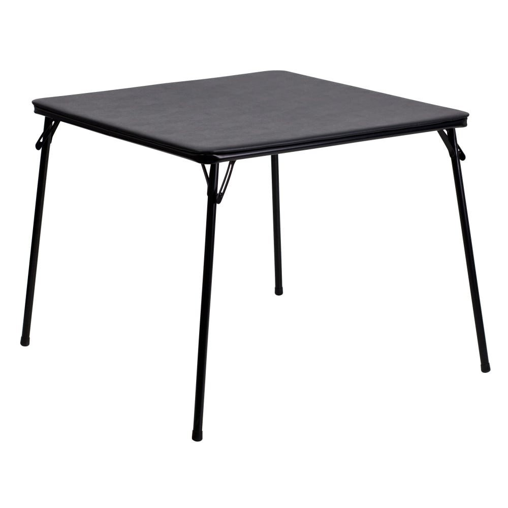 Foldable Vinyl Card Table, Industrial, Modern & Contemporary - Black, New gallery