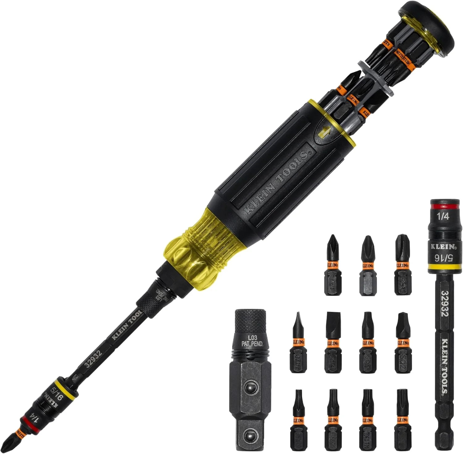Klein Tools 32516HD KNECT 16-in-1 Impact-Rated Hybrid Screwdriver/Nut Driver, Ma gallery