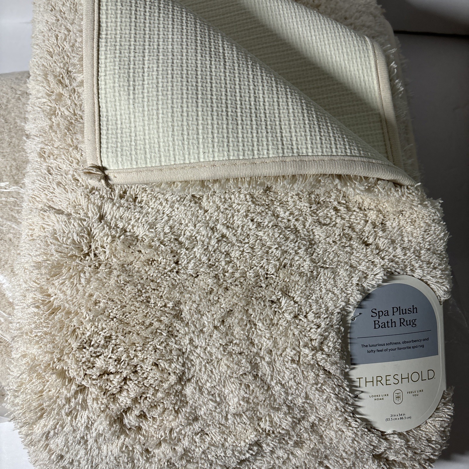 Spa Plush Bath Rug - Threshold™ Beige 21"x34" Super Soft Brand New gallery