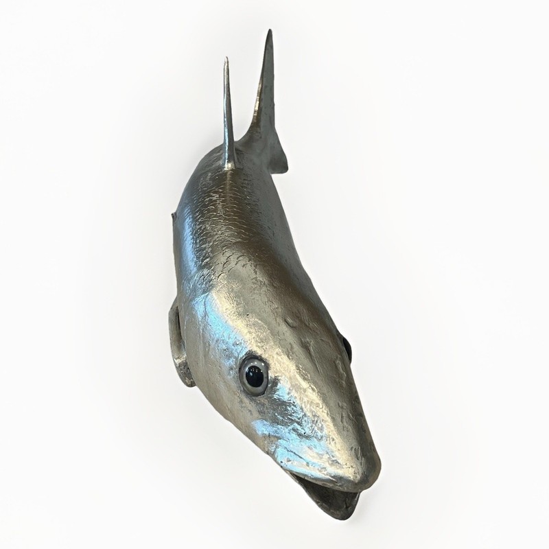 Phillips Collection 26" Bonefish Wall Sculpture Silver Leaf Resin Coastal Decor gallery