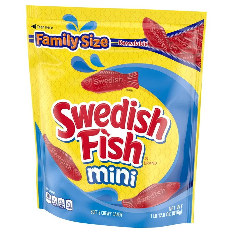 SWEDISH FISH Mini Soft & Chewy Candy, Family Size, Bulk Candy, 1.8 lb gallery