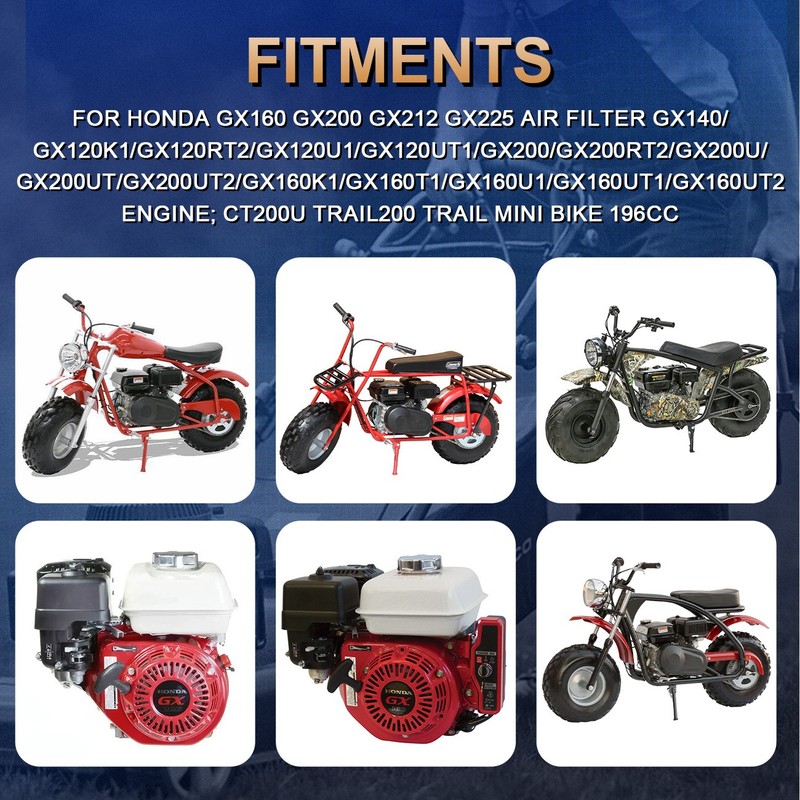 6 PACK AIR FILTER CLEANER ELEMENT For HONDA GX160 GX200 5.5HP 6.5HP ENGINE gallery