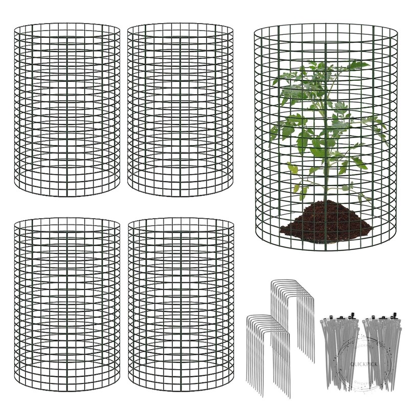 15 Pcs Large Wire Plant Protector from Animals, 5 Pack 24" H X 12" Dia Metal Pla gallery